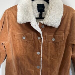 FOREVER 21  Sherpa Lined Trucker Jacket Size Medium Women's
